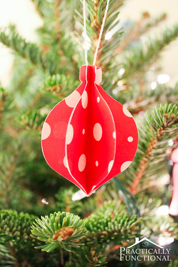 DIY Folded Paper Christmas Ornaments