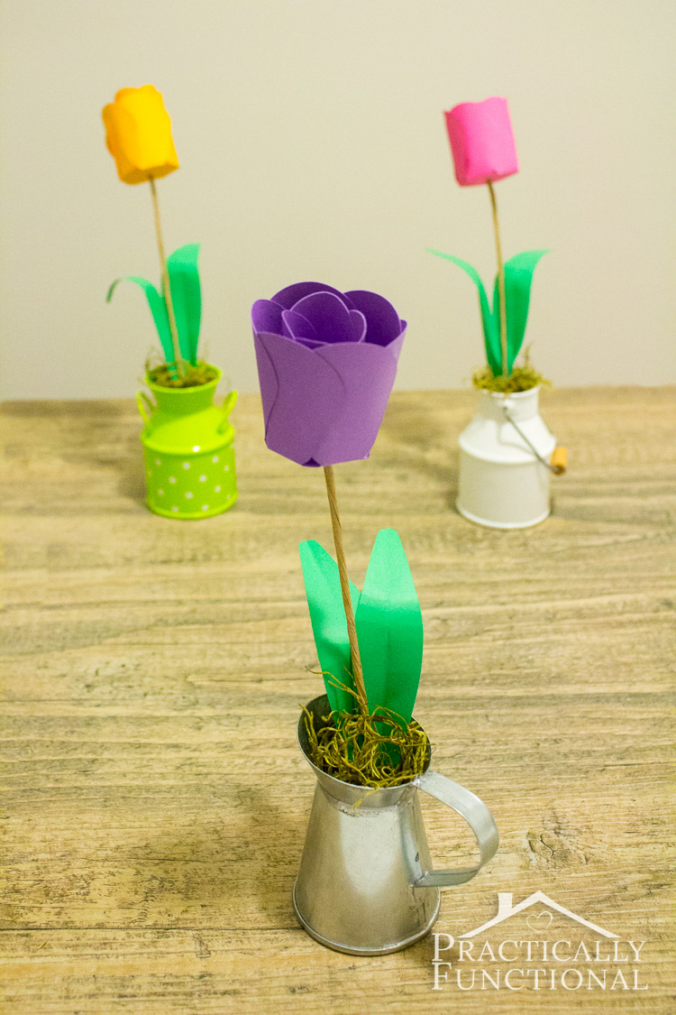 How To Make Paper Flowers: 3D Paper Tulips