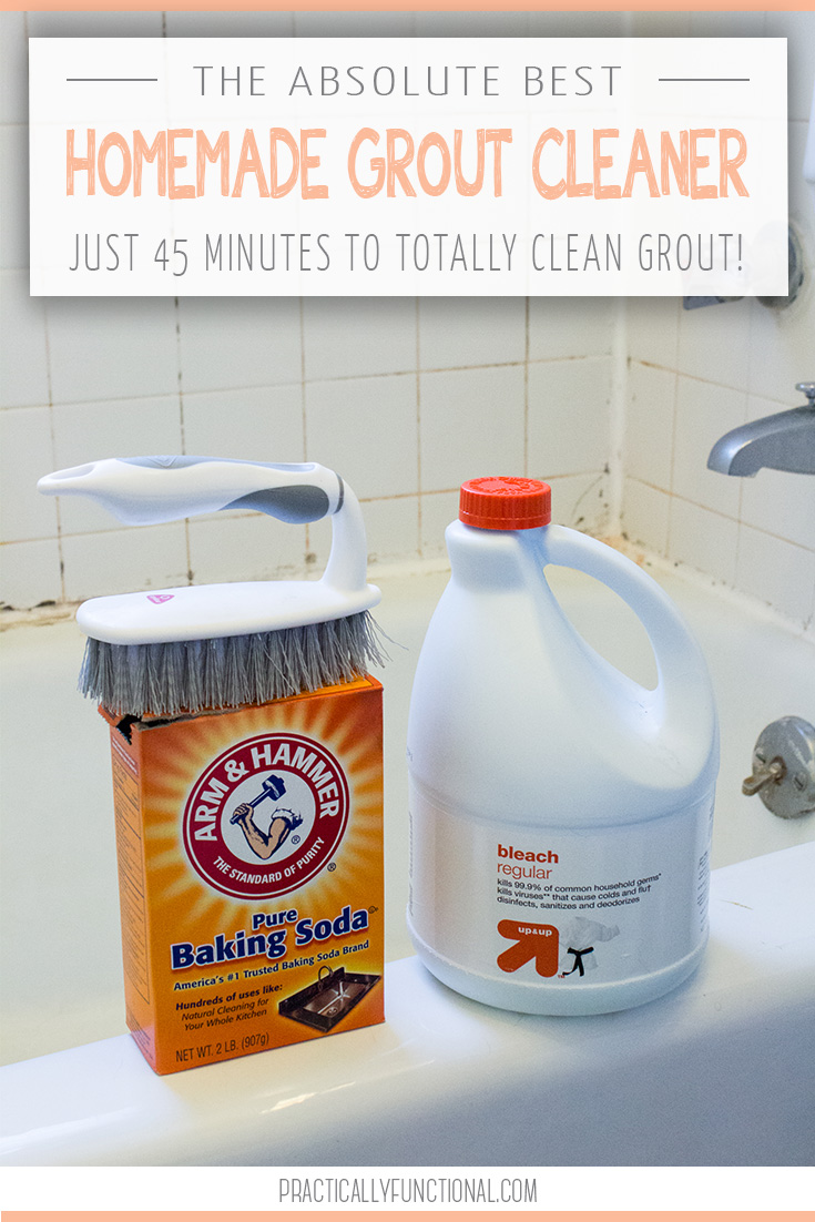 clean grout with this homemade grout cleaner with bleach and baking soda