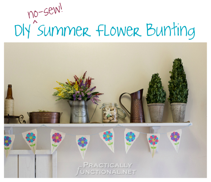 DIY No Sew Summer Flower Bunting