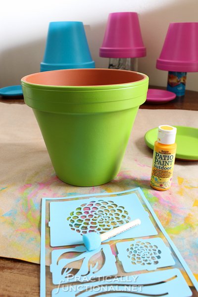 How To Seal Painted Flower Pots - Ready to stencil!