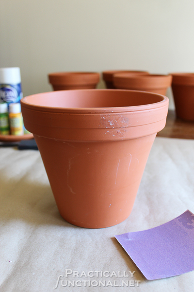 How To Seal Painted Flower Pots - Materials needed