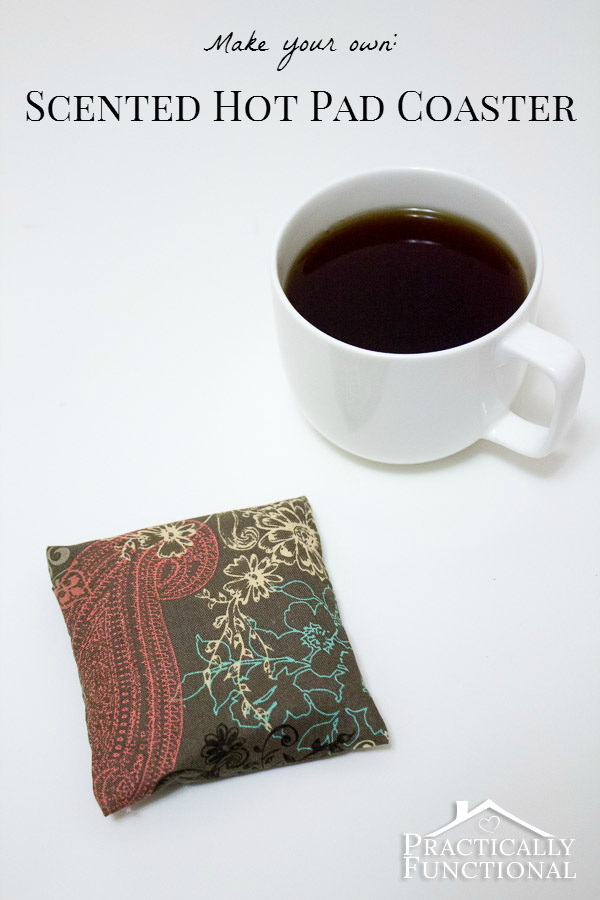 Make your own scented hot pad coasters - When you set a hot mug on it, the heat releases the scents! Perfect gift for any coffee or tea lover!
