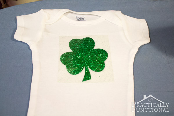 Make your own St. Patricks Day baby onesie in just five minutes!