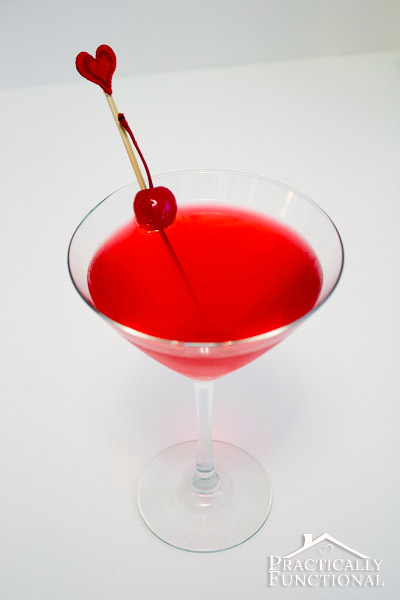 Cupid's Broken Arrow is one of my favorite Valentine's Day cocktails! All you need is vodka, Triple Sec, cranberry juice, lime juice, and a cherry!