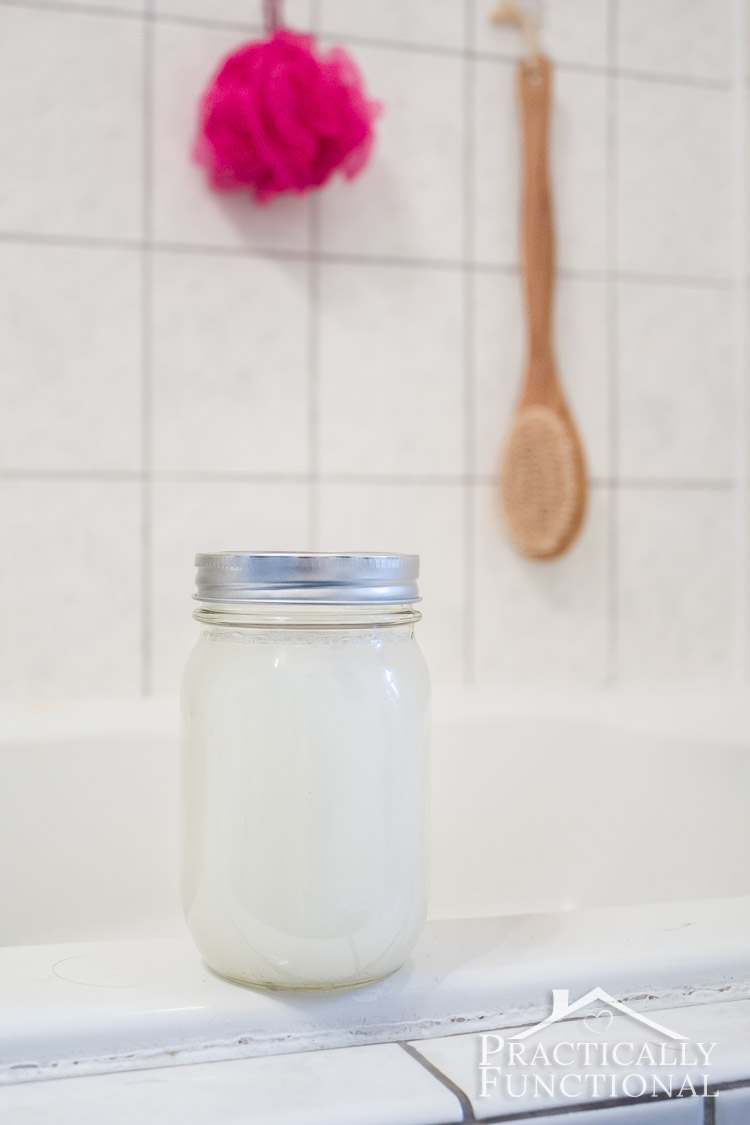 Make your own homemade moisturizing body wash for pennies!