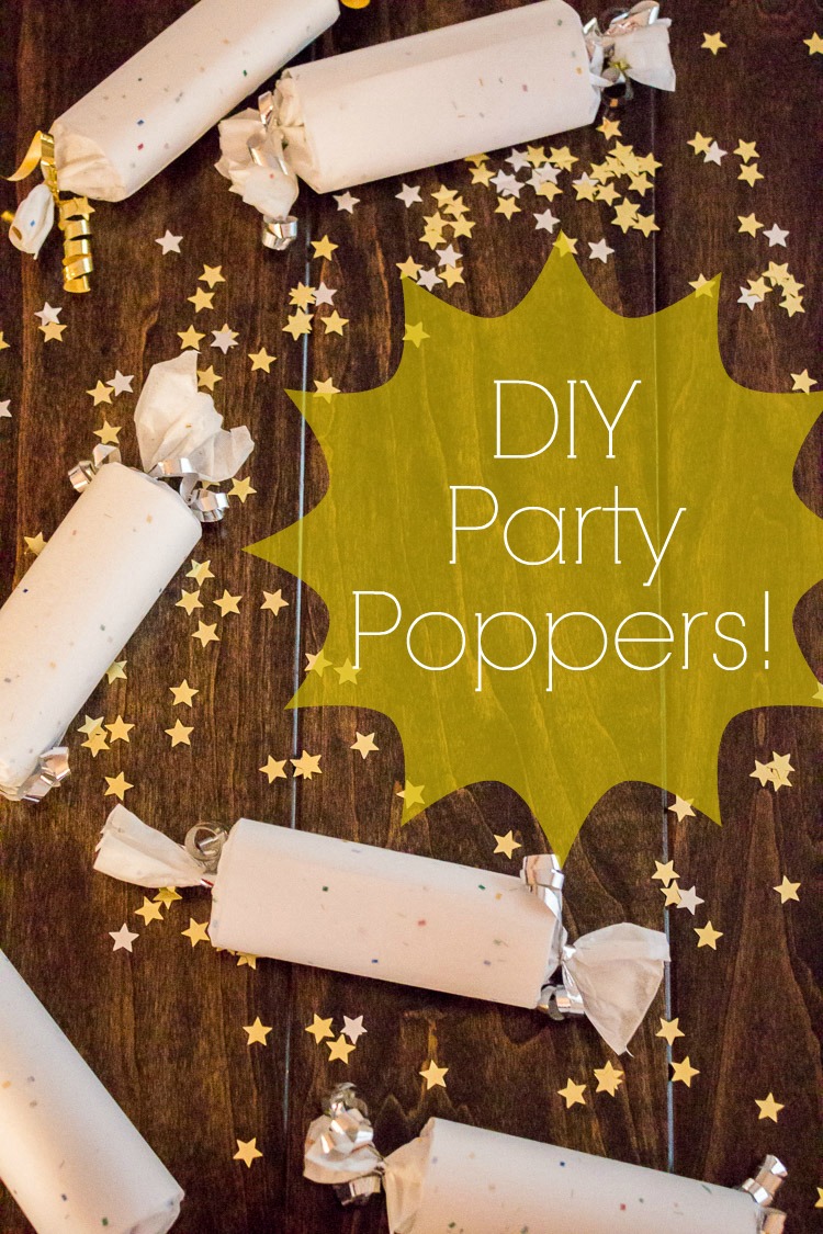 DIY confetti-filled party poppers, perfect for Christmas, New Year's, or a birthday party! They even make the loud crack when you pop them open!