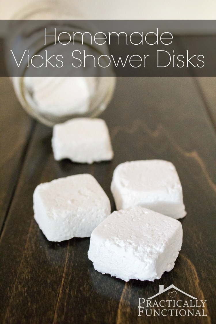 Feel a cold coming on? Make your own DIY Vicks shower disks with just baking soda, water, and essential oils to clear your sinuses! This tutorial will show you how!