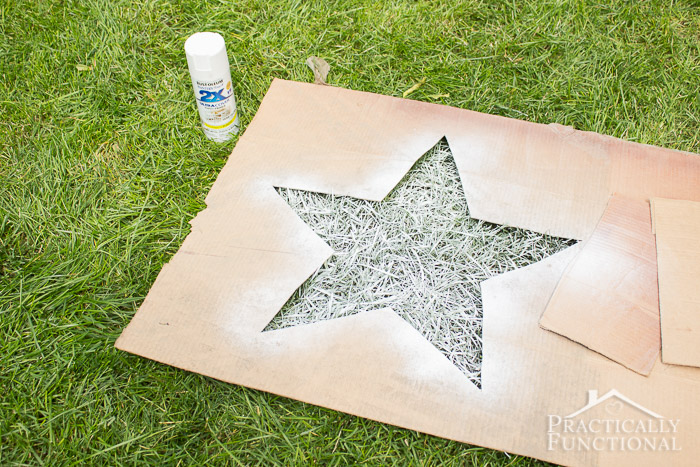 4th of July Spray Painted Lawn Stars-8