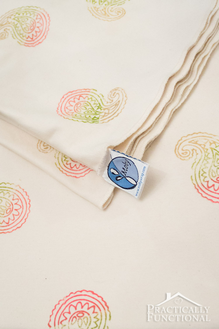 Turn a plain Moby wrap into a gorgeous customized wrap with fabric ink and stamps; so easy to do!