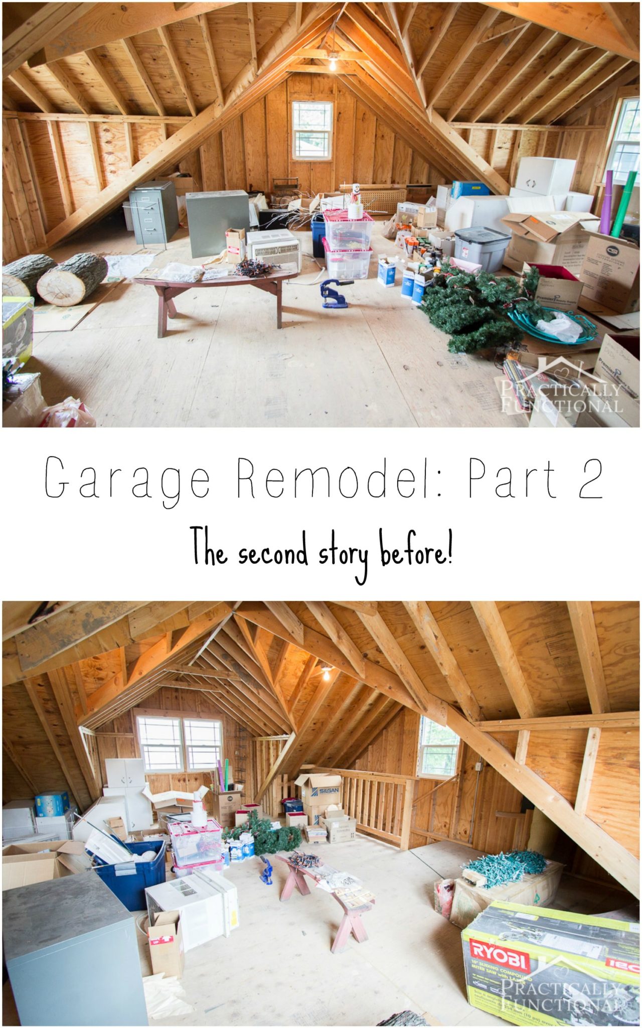 Garage Remodel Plans: The second story before! I plan to turn this space into a home office and craft room!