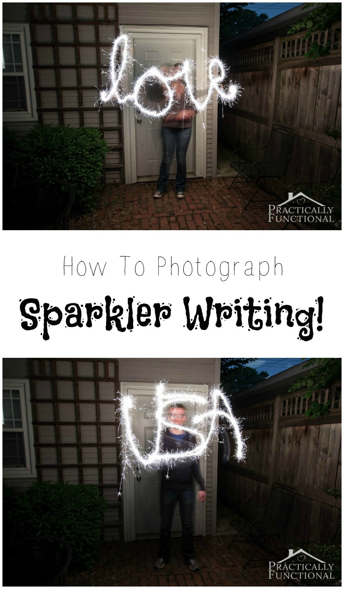 Learn how to photograph sparkler writing and trails with this simple tutorial! Great for the 4th of July, weddings, or engagement shoots!