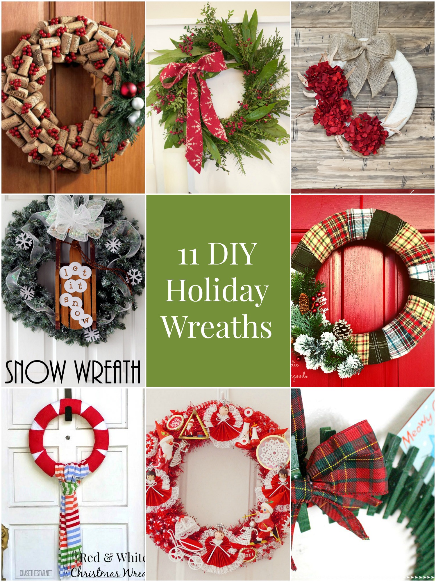 11 DIY Holiday Wreaths