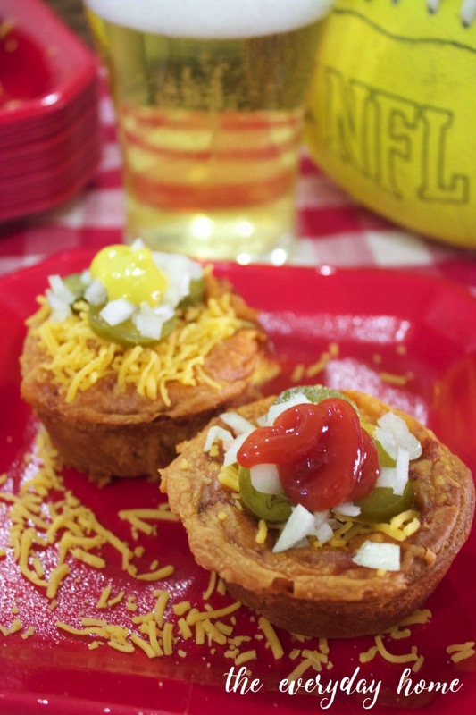 Chili Cheese Dog Cups - and 17 other delicious game day appetizer recipes!