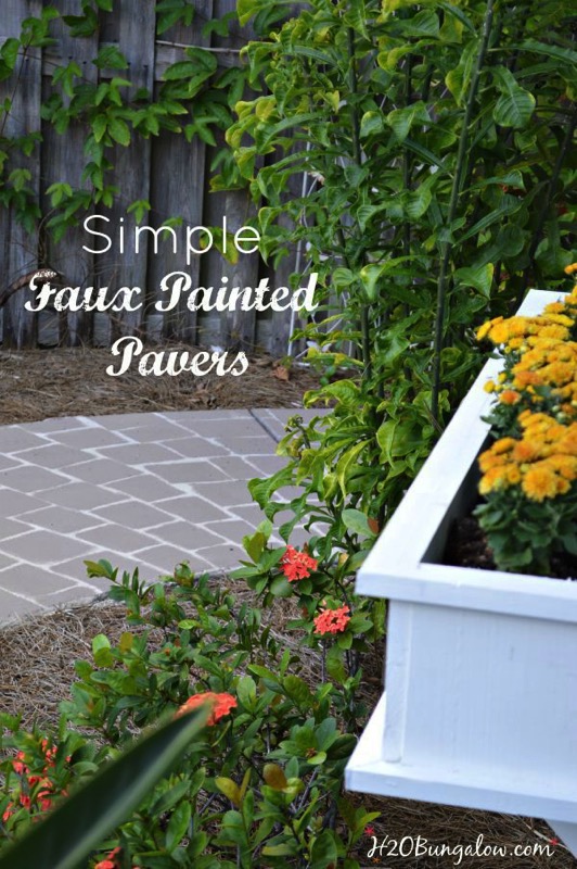 Simple faux painted pavers - and 11 other festive DIY spring projects!