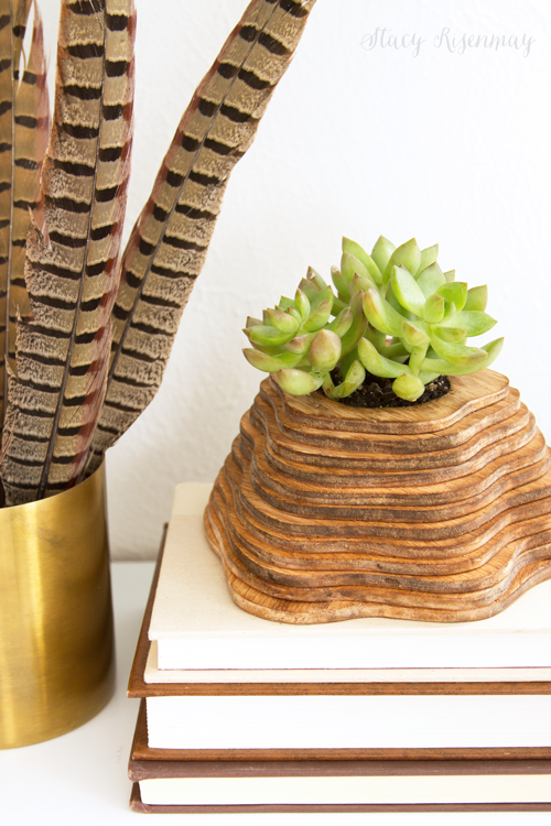 DIY wood topography inspired planter - and 11 other festive DIY spring projects!