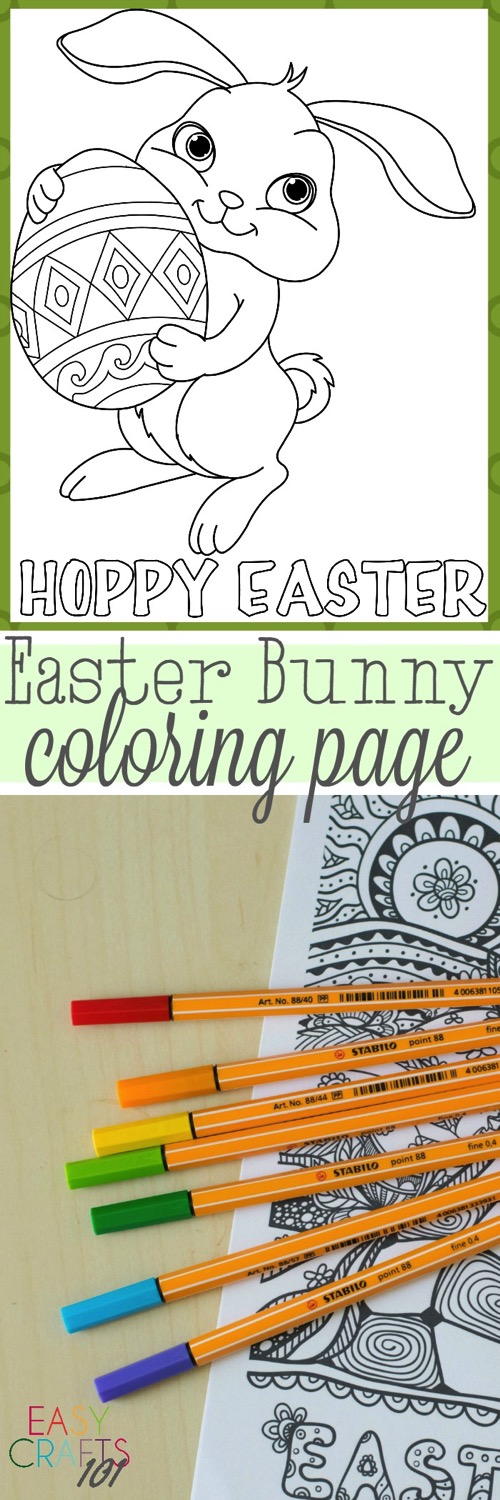 Easter Bunny Coloring Pages - and 14 other awesome Easter crafts!