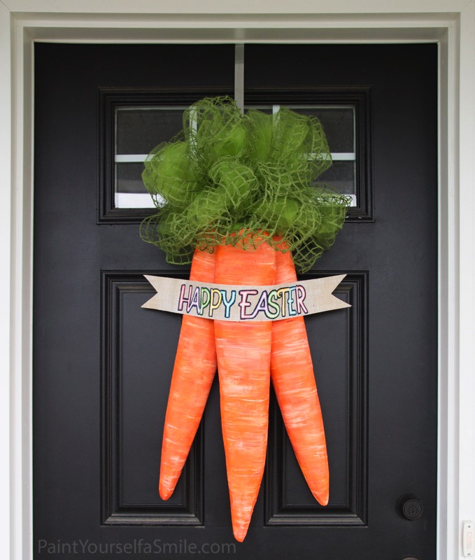 Cute Easter carrot wreath - and 14 other awesome Easter crafts!