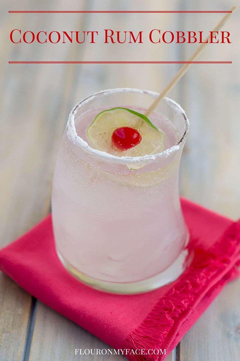 Coconut Rum Cobbler Cocktail Recipe - and 10 other cool, refreshing summer drink recipes!