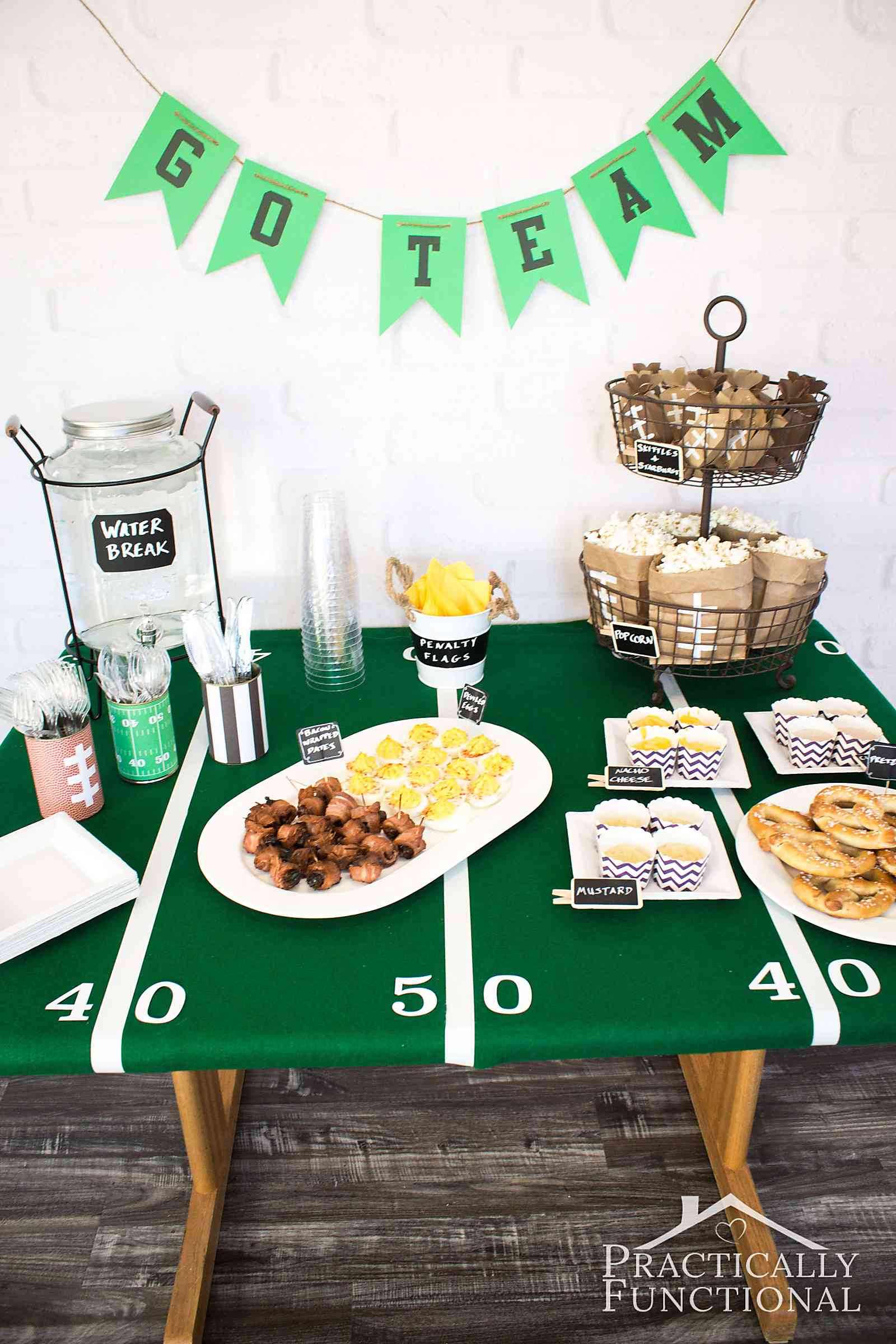 Add a fun customizable message to your football party with this free printable football banner! Includes letters A-Z and numbers 0-9!