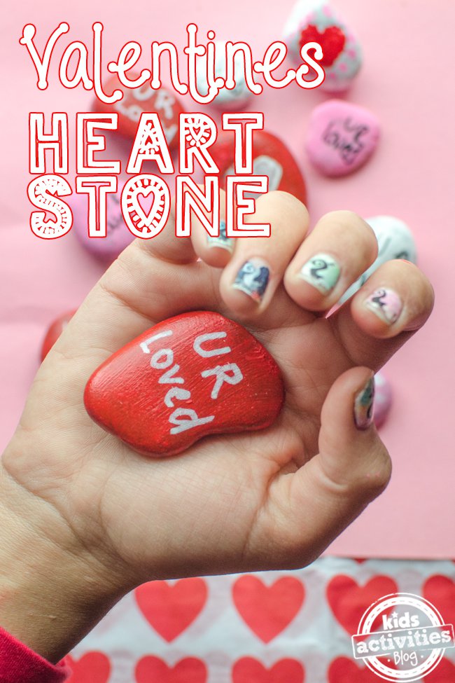 Valentines Heart Stone Craft For Kids - and 19 other fun valentines crafts!