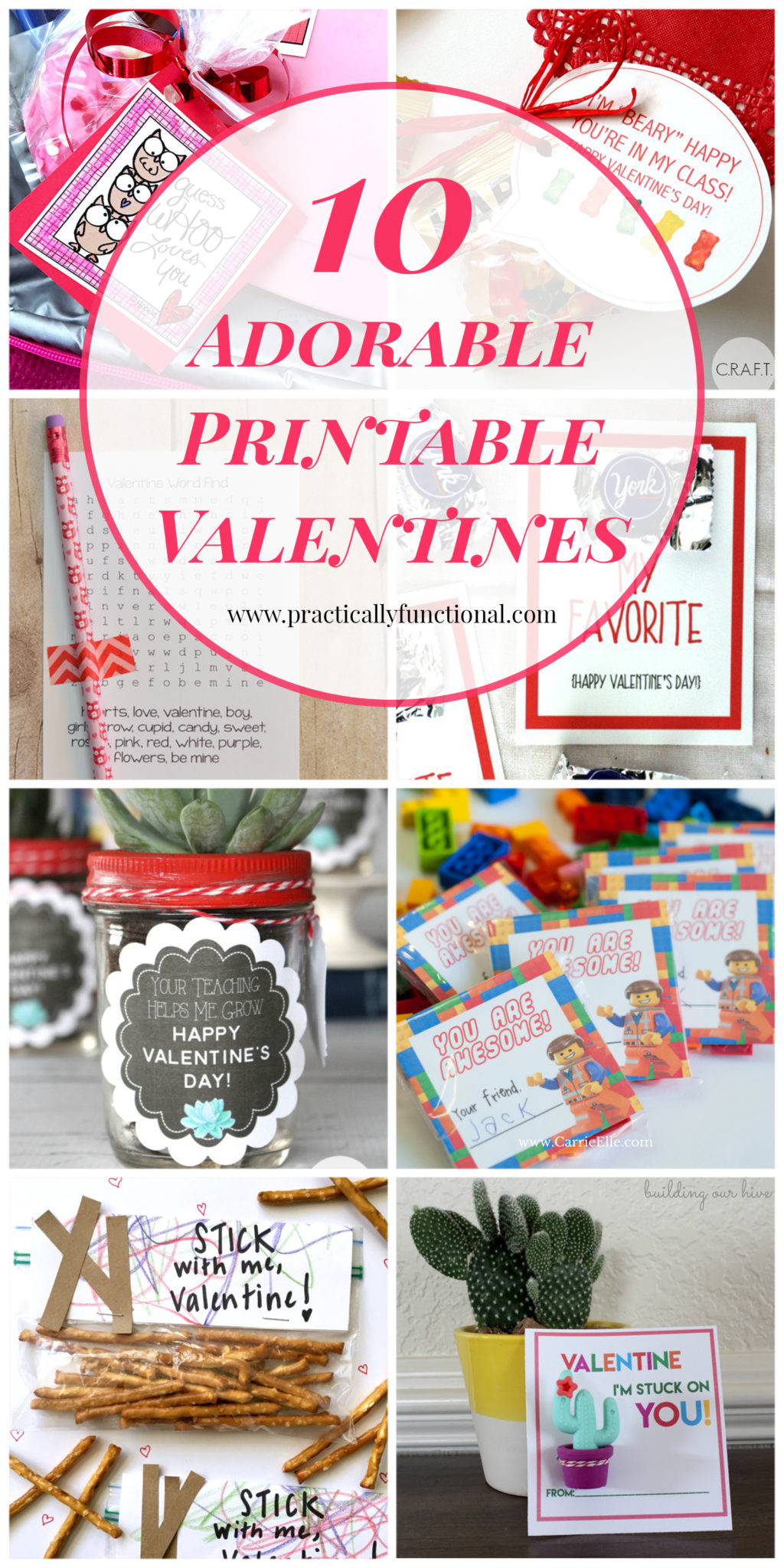These printable valentines are so cute! Perfect for classroom valentines!