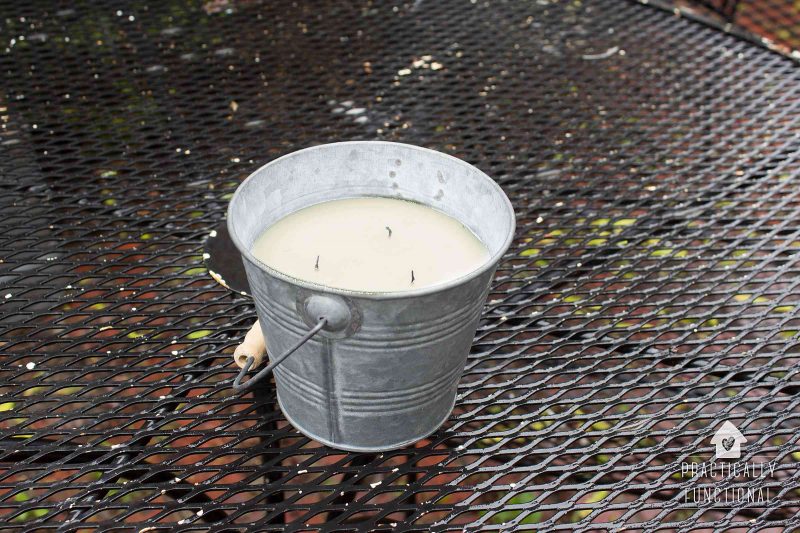 DIY outdoor citronella candle