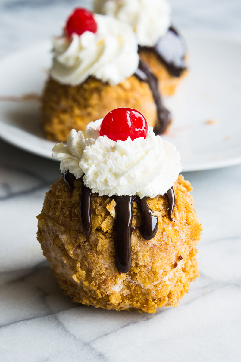 Easy Mexican fried ice cream