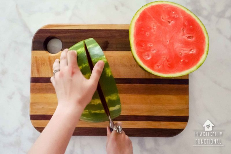 Watermelon pizza recipe with fruit toppings