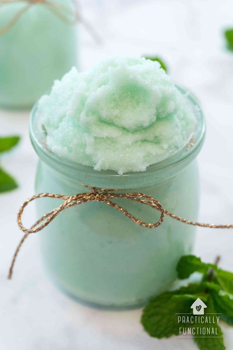 easy homemade mint sugar scrub