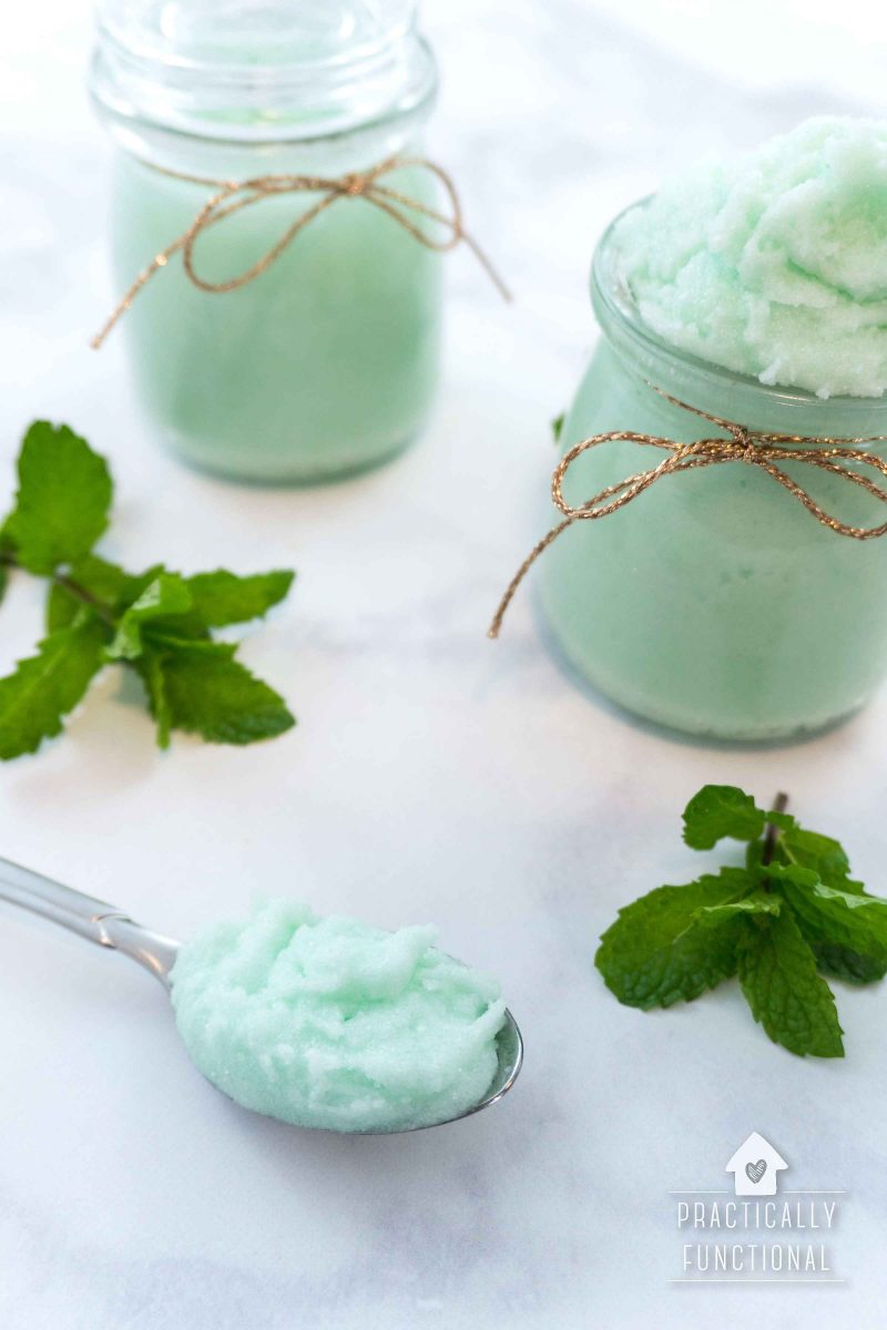 easy homemade mint sugar scrub